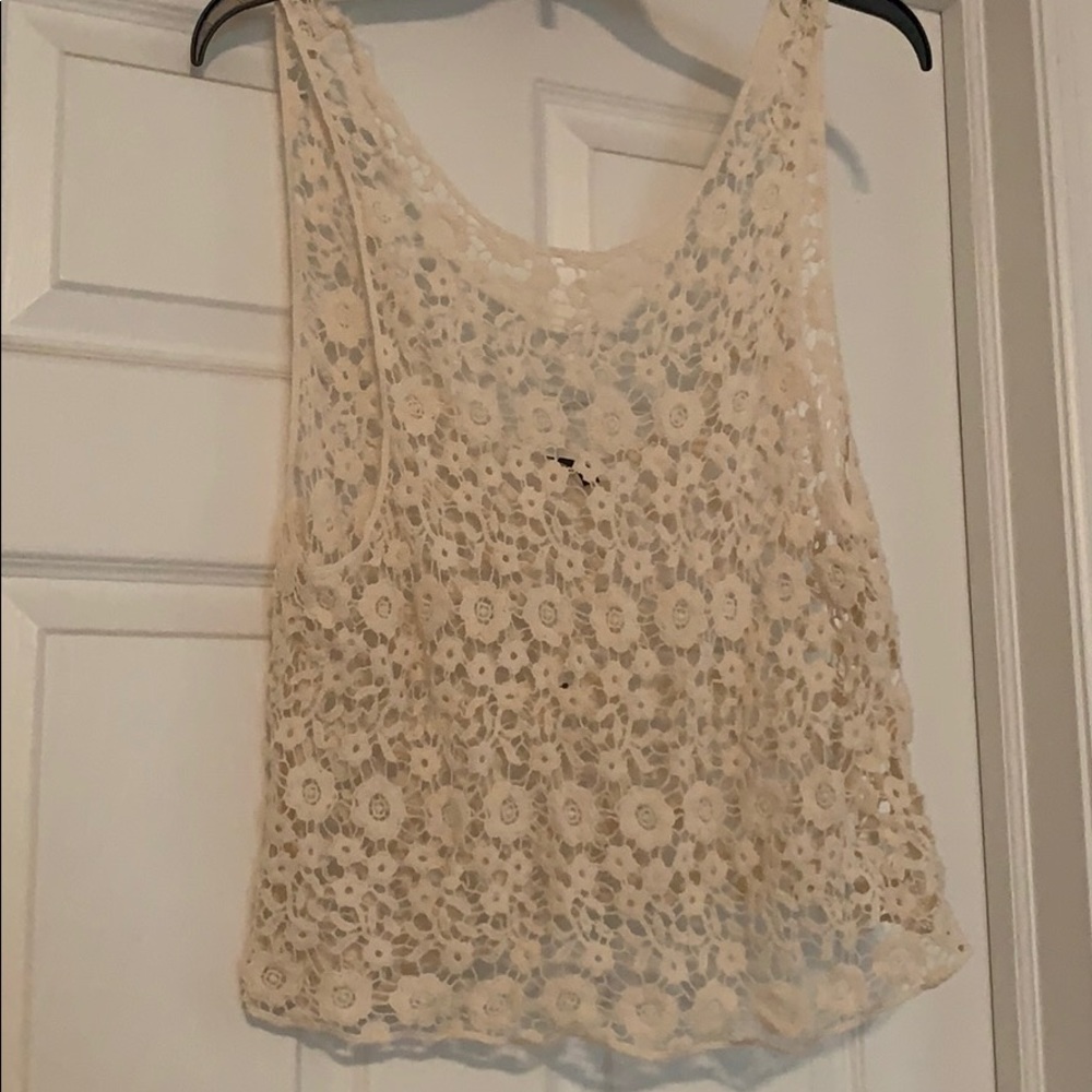 Boho lacy tank.